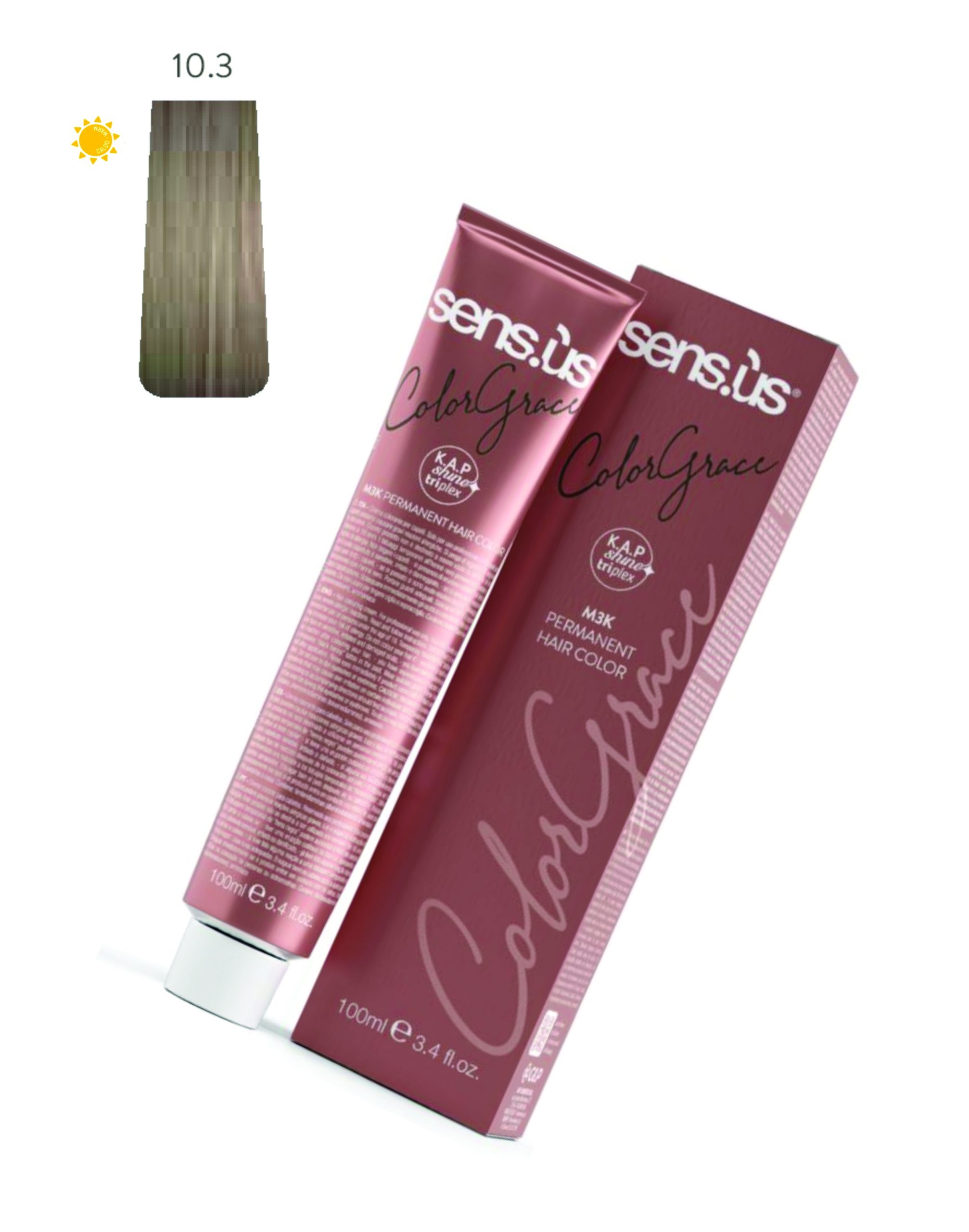 COLORAÇÃO 10.3 BIONDO PLATINO DORATO 100ML SENS.US