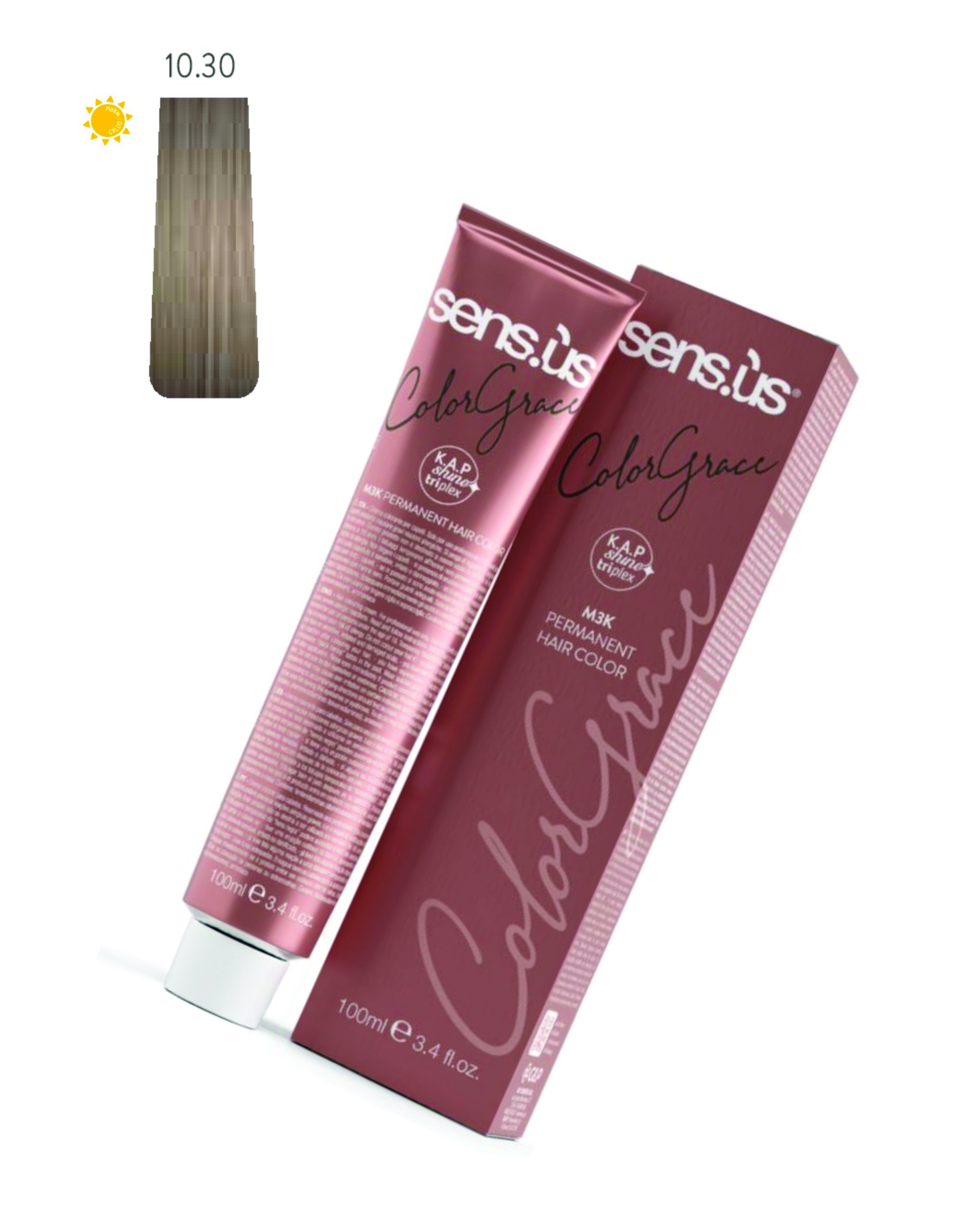 COLORAÇÃO 10.30 BIONDO PLATINO DORATO NATURALE 100ML SENS.US