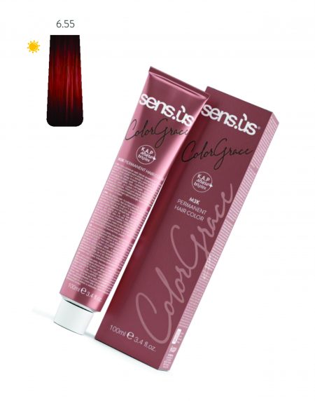 COLORAÇÃO 6.55 BIONDO SCURO ROSSO INTENSO 100ML SENS.US