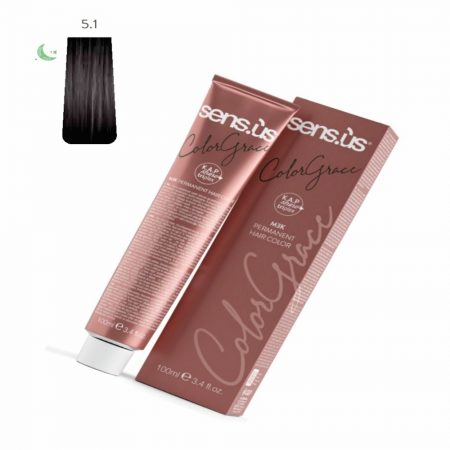 COLORAÇÃO 5.1 CASTANO CHIARO CENERE 100ML SENS.US