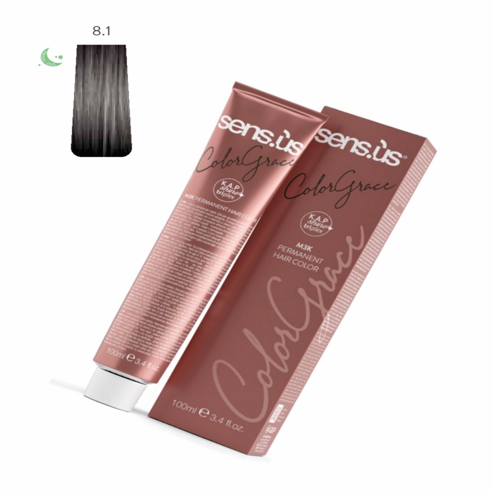 COLORAÇÃO 8.1 BIONDO CHIARO CENERE 100ML SENS.US