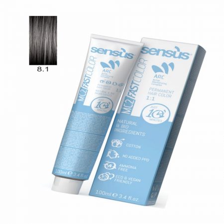 COLORAÇAO 8.1  BIONDO CHIARO CENERE  MC2 FAST COLOR 100ML SENS.US