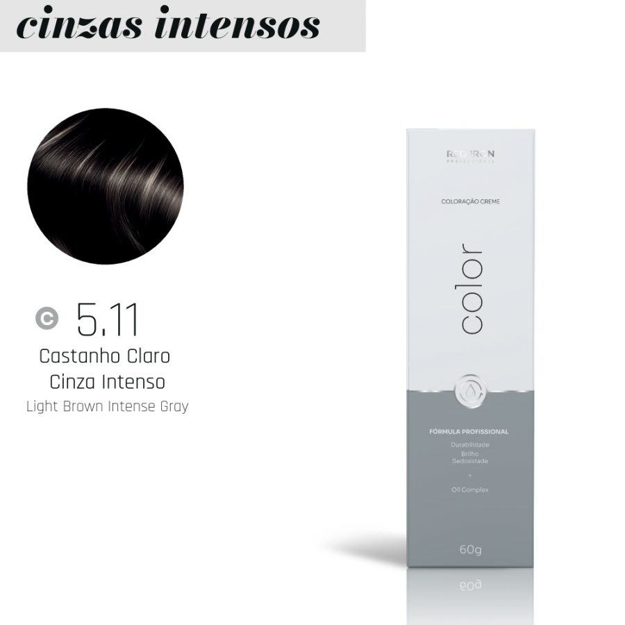 COLORAÇÃO 5.11 CASTANHO CLARO CINZA INTENSO 60G RED IRON