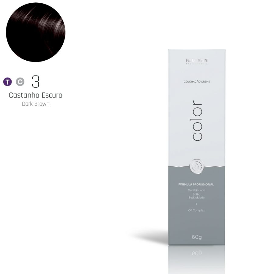 COLORAÇÃO 3 CASTANHO ESCURO 60G RED IRON