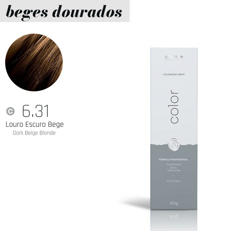 COLORAÇÃO 6.31 LOURO ESCURO BEGE RED IRON 60GR