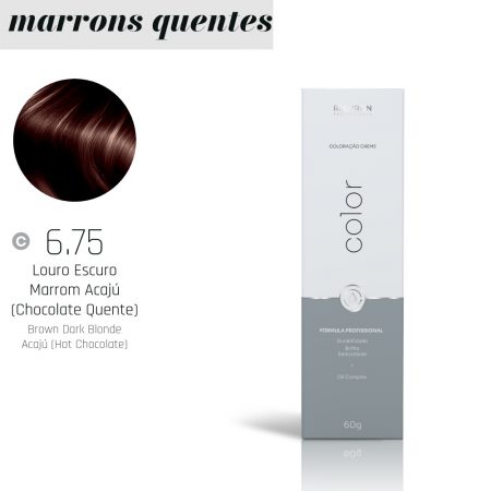 COLORAÇÃO LOURO ESCURO MARROM ACAJU (CHOCOLATE BRANCO) RED IRON 60GR