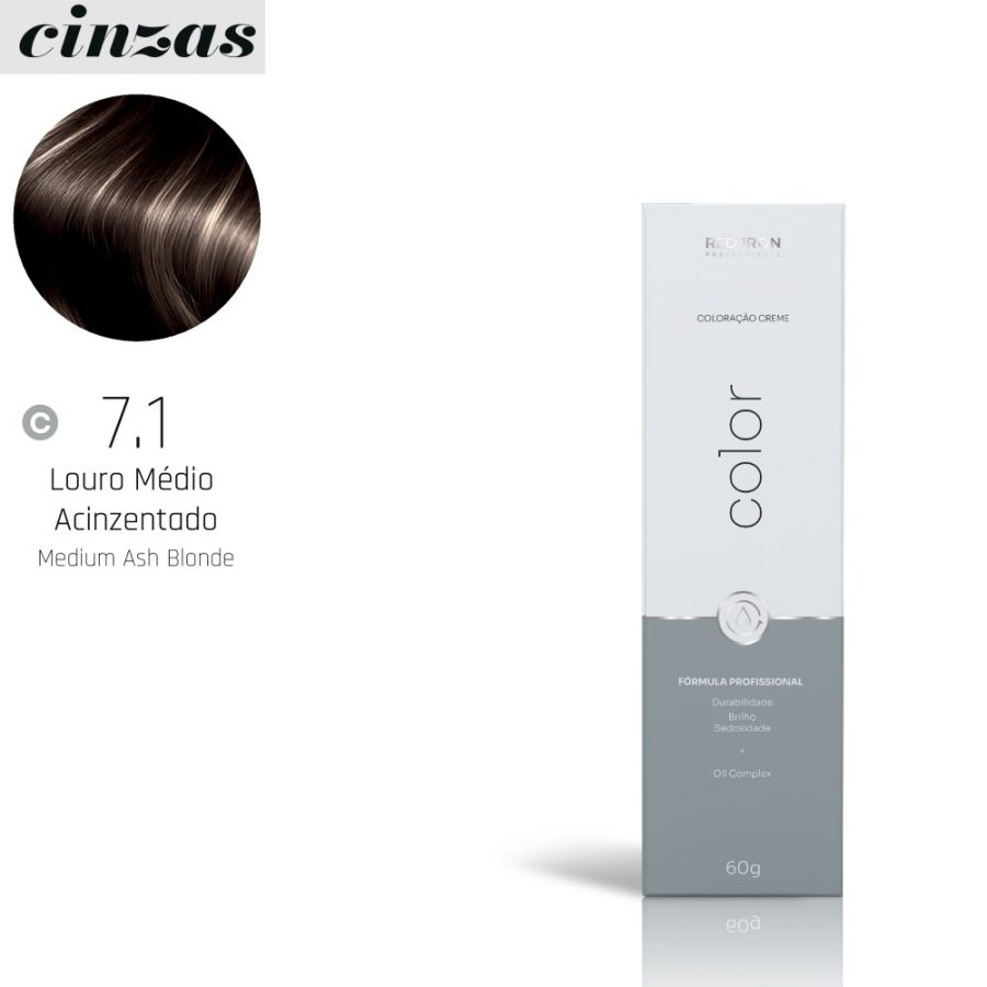 COLORAÇÃO 7.1 LOURO MEDIO ACINZENTADO RED IRON 60GR