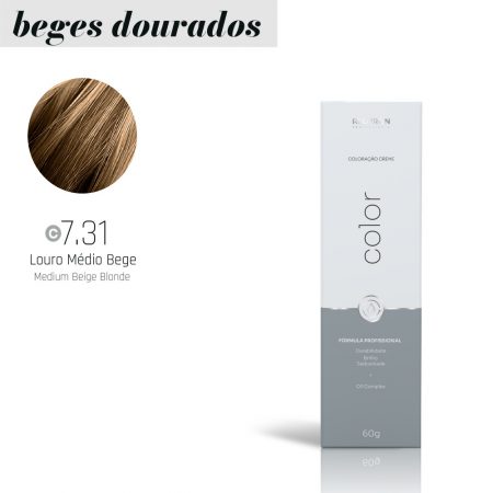 COLORAÇÃO 7.31 LOURO MEDIO BEGE RED IRON 60GR