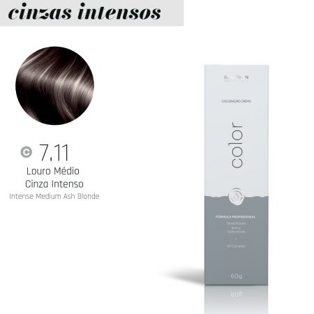 COLORAÇÃO 7.11 LOURO MEDIO CINZA INTENSO  RED IRON 60GR