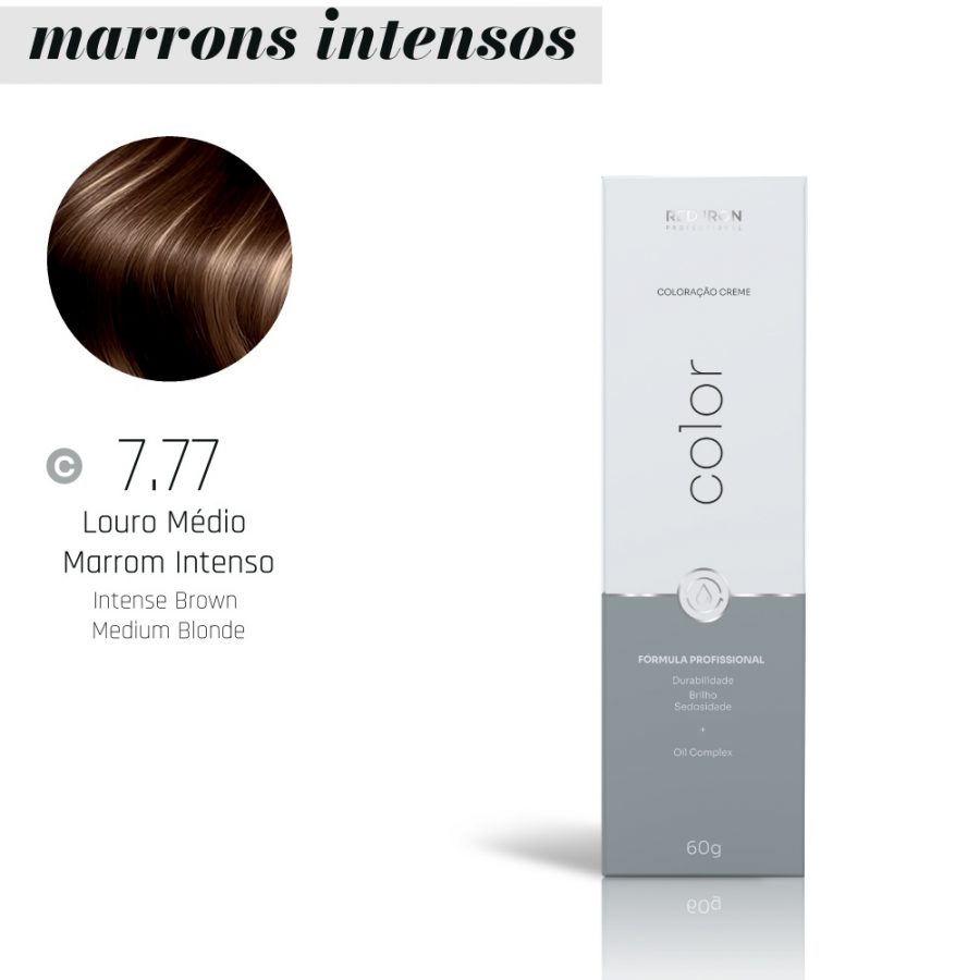 COLORAÇÃO RED IRON COLOR 7.77 LOURO MEDIO MARROM INTENSO 60G