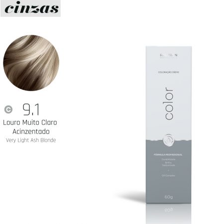 COLORAÇÃO RED IRON COLOR 9.1 LOURO MUITO CLARO ACIZENTADO 60G
