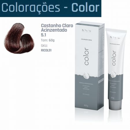 COLORAÇÃO 5.1 CASTANHO CLARO ACINZENTADO RED IRON 60GR