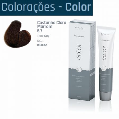 COLORAÇÃO 5.7 CASTANHO CLARO MARROM RED IRON 60GR