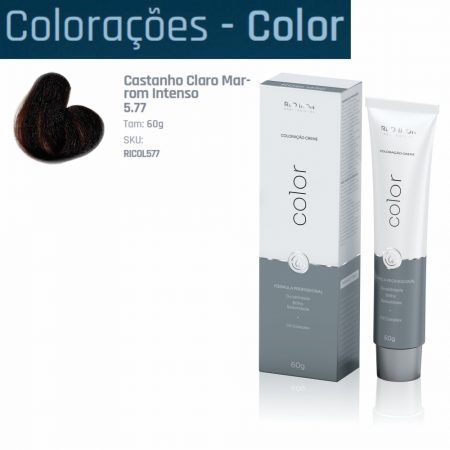 COLORAÇÃO 5.77 CASTANHO CLARO MARROM INTENSO RED IRON 60GR