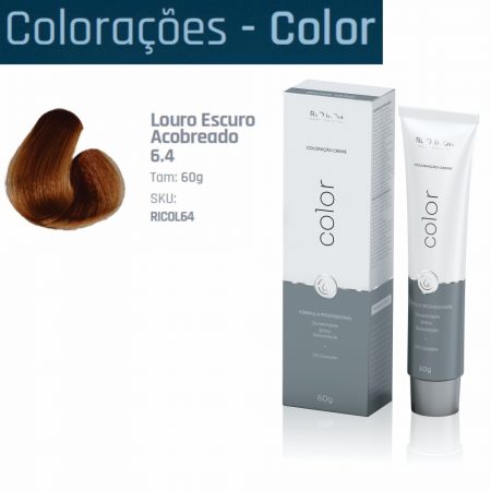 COLORAÇÃO 6.4 LOURO ESCURO ACOBREADO RED IRON 60GR