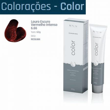 COLORAÇÃO 6.66 LOURO ESCURO INTENSO RED IRON 60GR