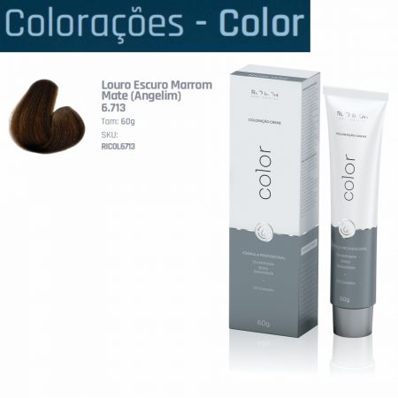 COLORAÇÃO 6.713 LOURO ESCURO MARROM MATE (ANGELIM) 60G RED IRON