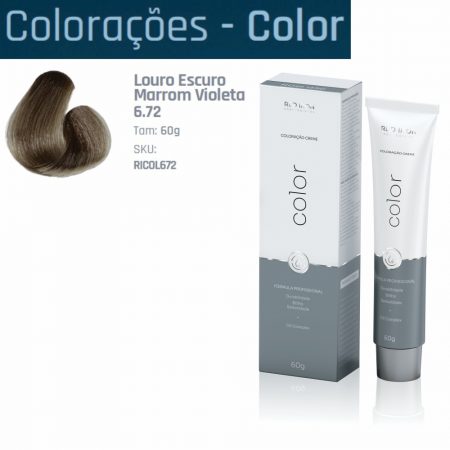 COLORAÇÃO 6.72 LOURO ESCURO MARROM VIOLETA RED IRON 60GR