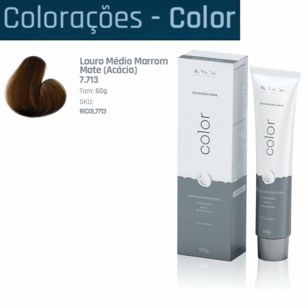 COLORAÇÃO 7.713 LOURO MEDIO MARROM MATE (ACÁCIA) 60G RED IRON