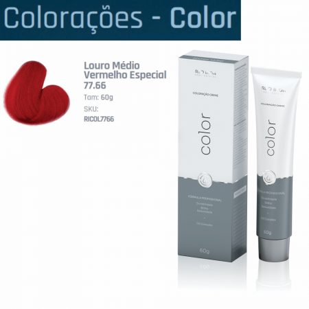 COLORAÇÃO 77.66 LOURO MEDIO VERMELHO ESPECIAL 60G RED IRON