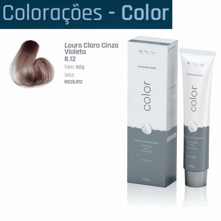 COLORAÇÃO 8.12 LOURO CLARO CINZA VIOLETA 60G RED IRON