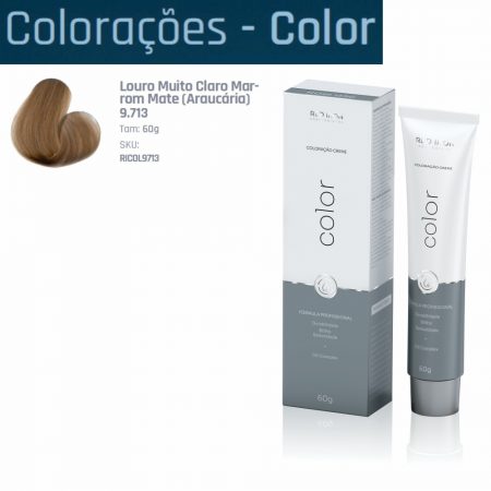 COLORACAO 9.713 RED IRON LOURO MUITO CLARO MARROM MATE (ARAUCARIA) 60G RED IRON