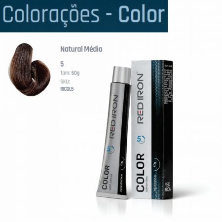 COLORAÇÃO 5 NATURAL MEDIO DE 5 MINUTOS 40G RED IRON