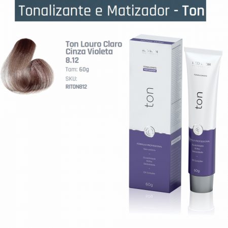 TONALIZANTE 8.12 LOURO CLARO CINZA VIOLETA 60G RED IRON
