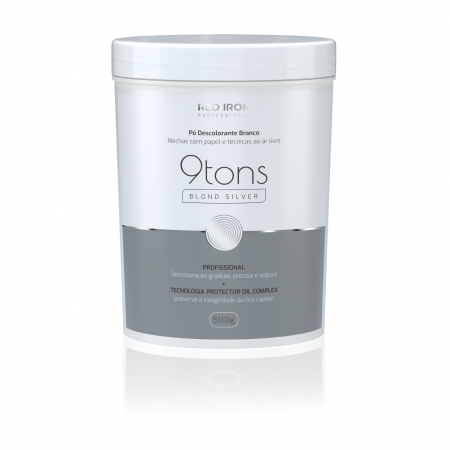 DESCOLORANTE BLOND SILVER 9 TONS 500G RED IRON