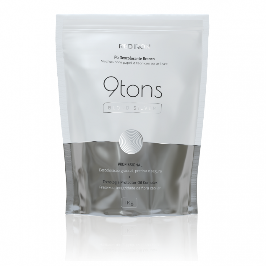 DESCOLORANTE BLOND SILVER 9 TONS POUCH 1KG RED IRON